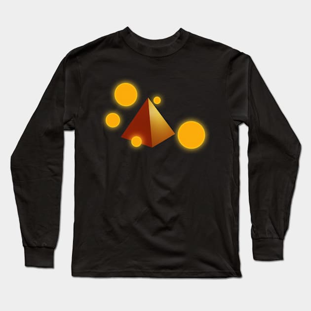 Pyramid surrounded by sun stars Long Sleeve T-Shirt by Blackvz